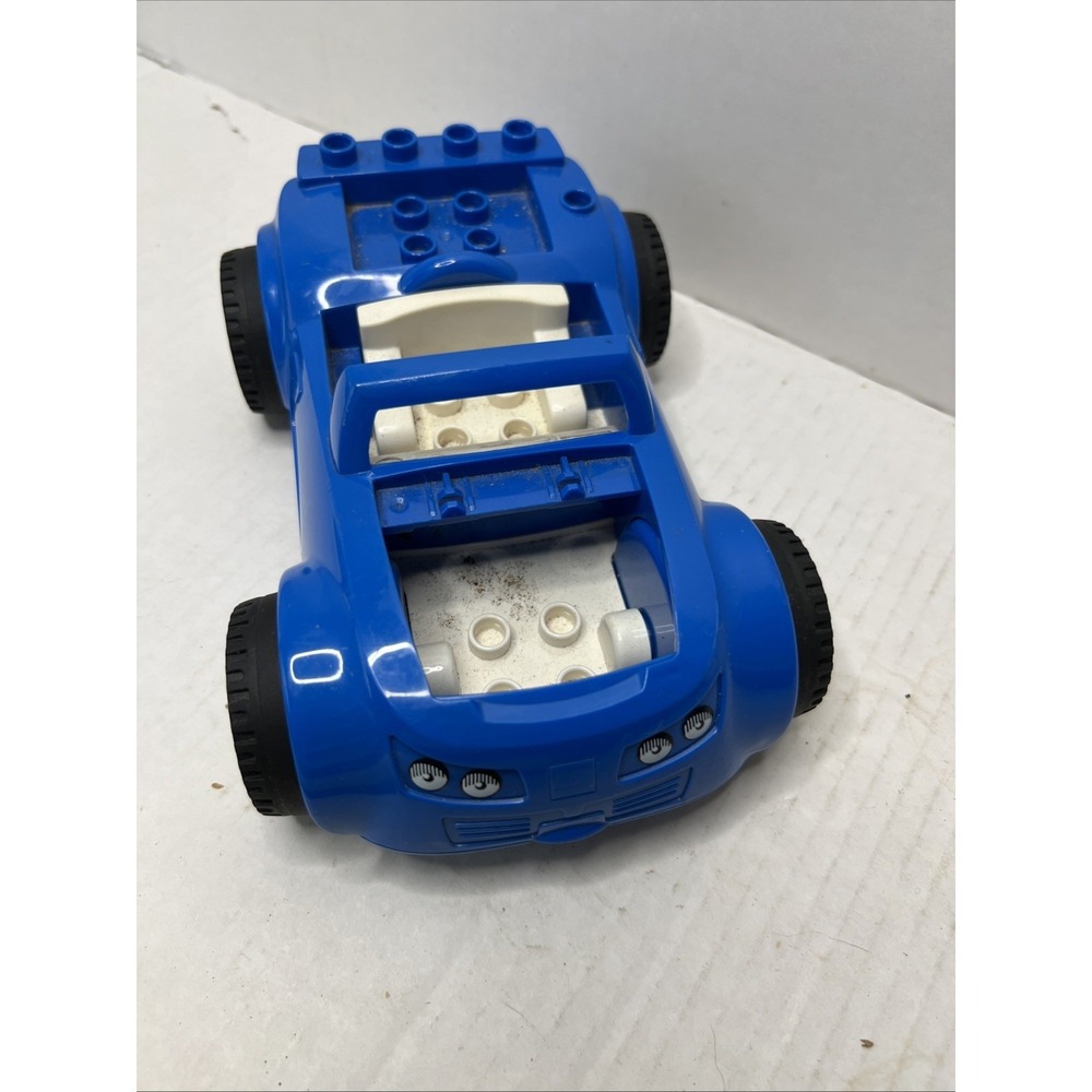 Lego Duplo Toolo Car  W/ Blue Body‎ & White Interior Vintage
